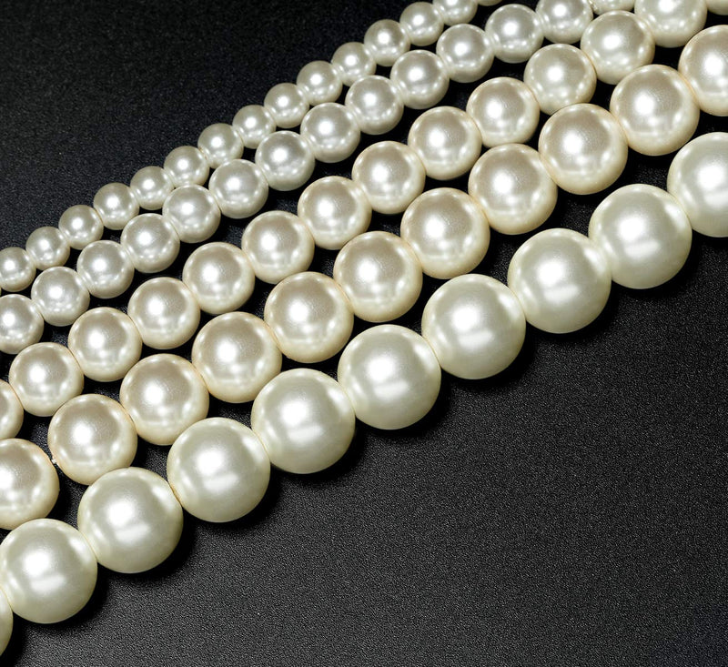 [Australia] - BABEYOND Round Imitation Pearl Necklace Wedding Pearl Necklace for Brides White Diameter of Pearl 12mm 