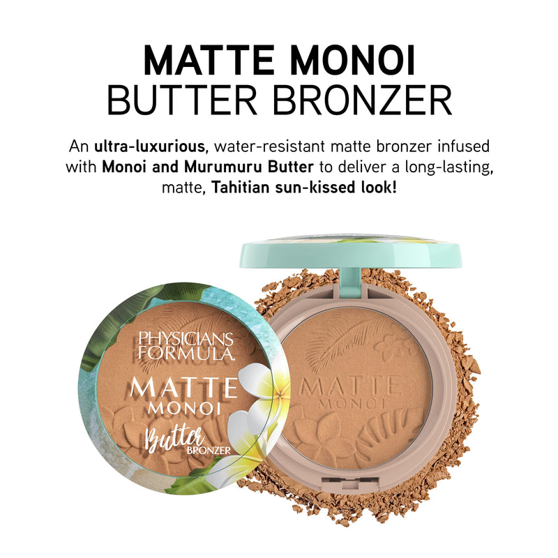 [Australia] - Physicians Formula, Matte Monoi Butter Bronzer, Long-lasting Bronzer Powder with Monoi Butter, Murumuru Butter, Cupuaçu Butter, Tucuma Butter, Essential Fatty Acids - Pro-vitamins, Matte Deep Bronzer 