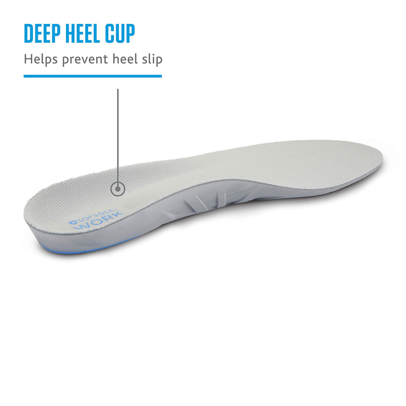 [Australia] - Sof Sole Insoles Men's WORK Anti-Fatigue Full-Length Comfort Shoe Inserts, Men's 8-13 Grey 