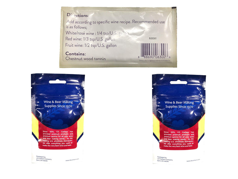 [Australia] - Oxalis Supply NC-XSLI-LR2B Wine Tannin 1 oz, Pectic Enzyme 1 oz, Acid Blend 2 oz Bundle Multicolor 
