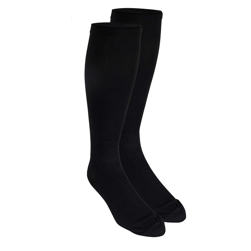 [Australia] - Truform Compression Socks, 20-30 mmHg, Men's Dress Socks, Knee High Over Calf Length, Black, Large,1944BL-L Large (Pack of 1) 