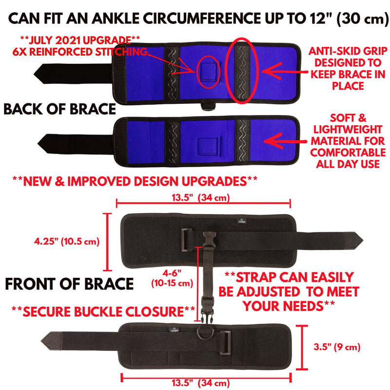 [Australia] - DOSH AFO Foot Drop Brace - Drop Foot Brace for Walking - Use as a Left or Right AFO Brace - Ankle Foot Orthosis Support Brace for Men and Women - Drop Foot Braces are used for Stroke, MS, & much more… 