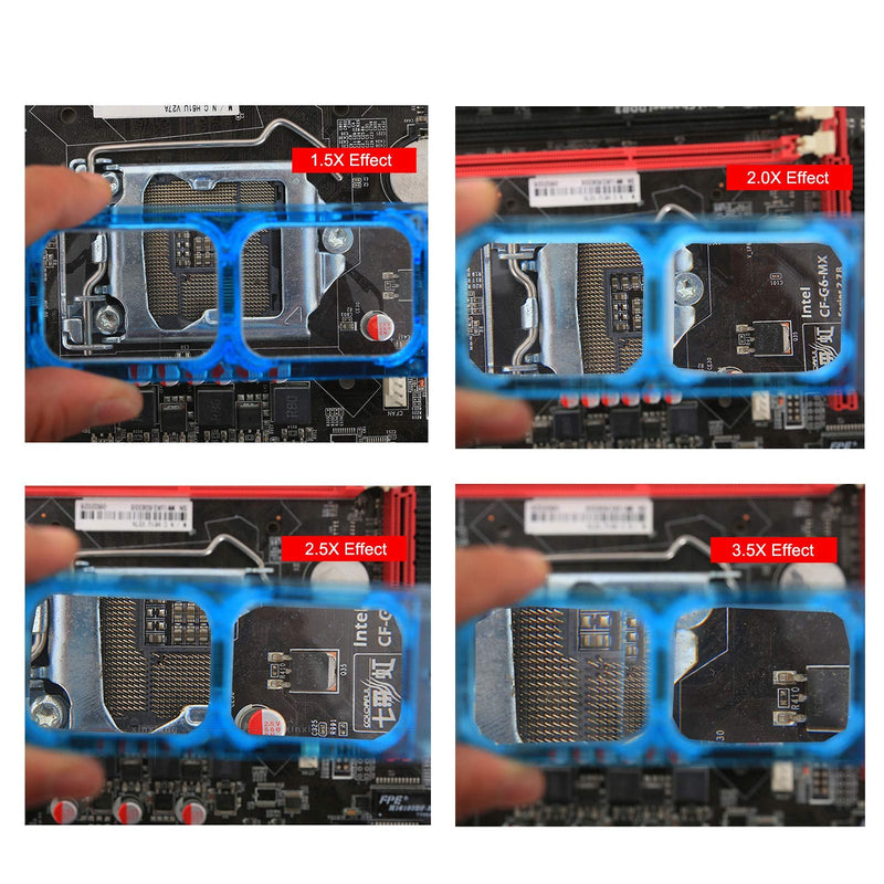 [Australia] - Headband Magnifier Hands Free Jeweler Loupe Head Mount Magnifying Headset Visor Double Optical Glass 4 Replaceable Lenses for Reading,Repair(1.5X,2.0X,2.5X,3.5X ) 