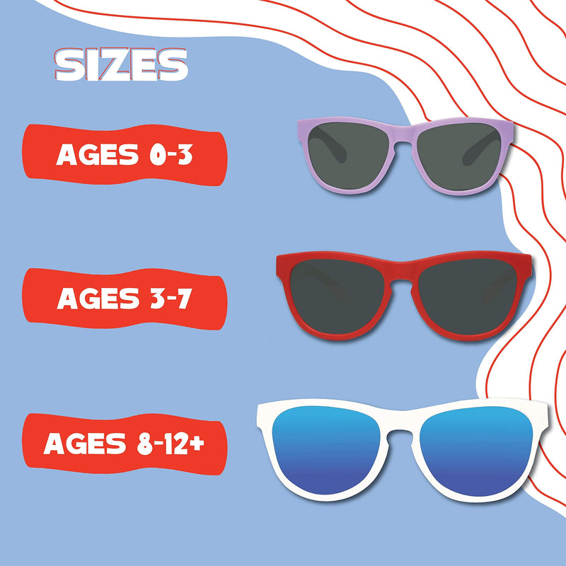 [Australia] - Minishades Polarized Classic Kids Sunglasses, Grape Jelly Frame/Polarized Grey Lens 