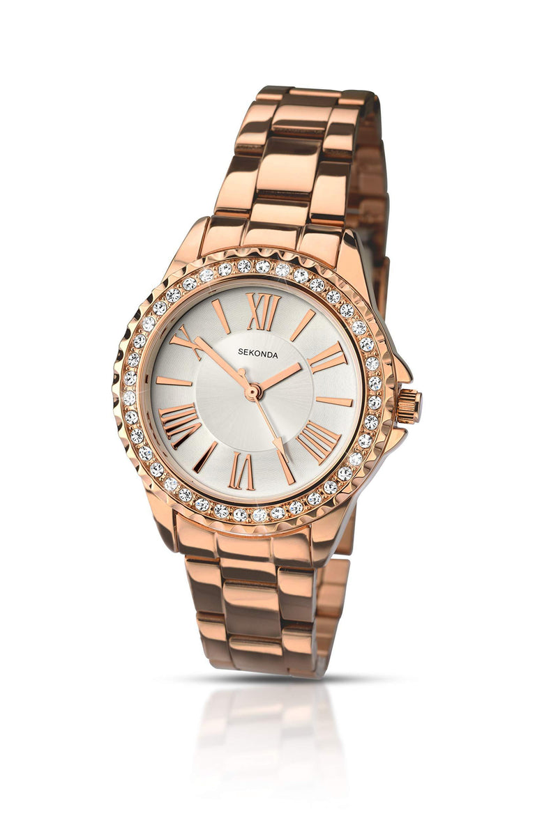 [Australia] - SEKONDA Womens Analogue Classic Quartz Watch with Stainless Steel Strap 2358.27 