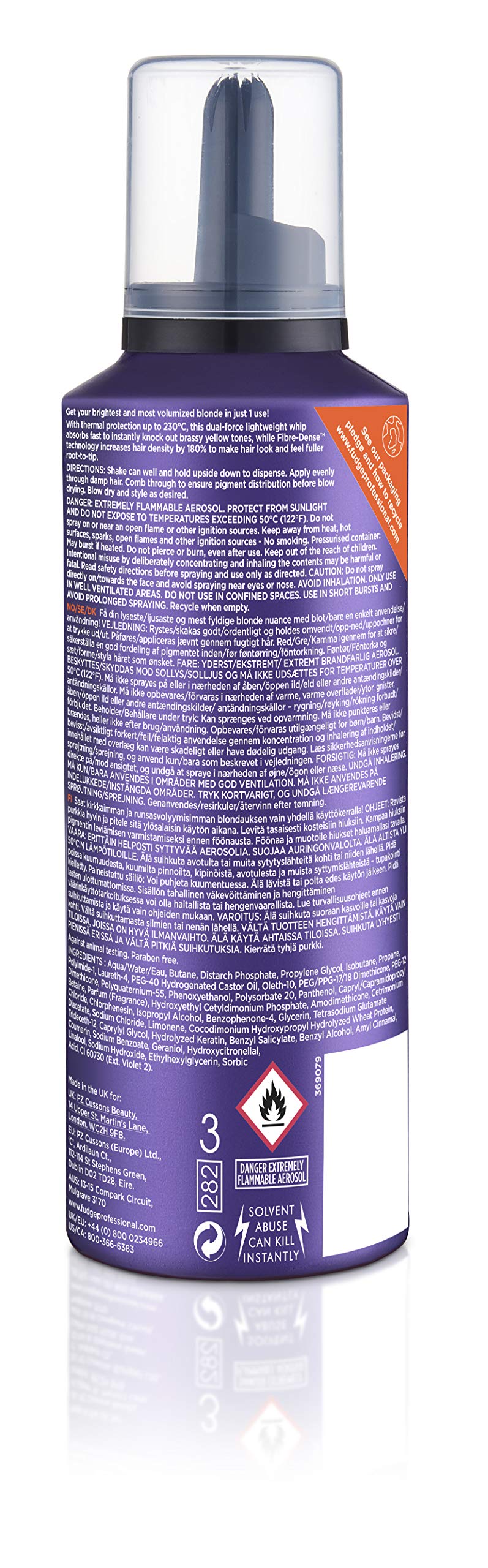 [Australia] - Fudge Professional, Toning Volumising Hair Styling Mousse, Purple, 200 ml 