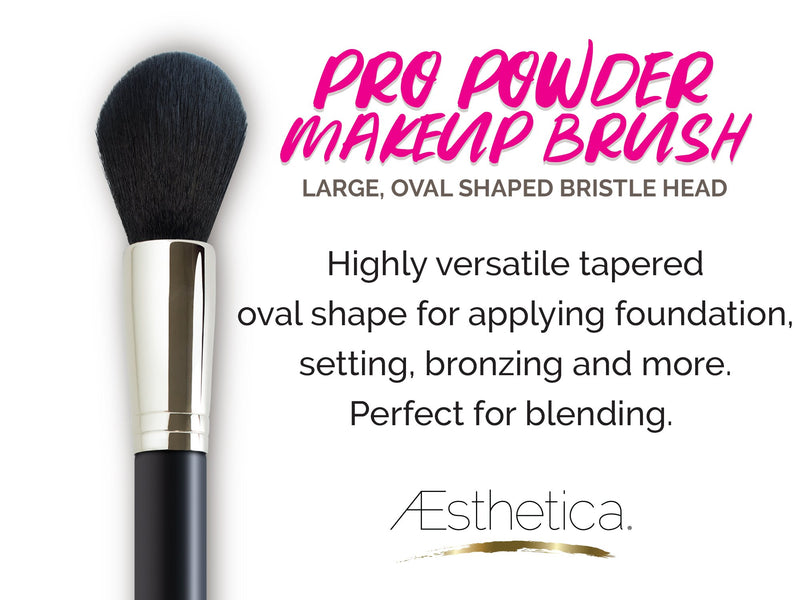 [Australia] - Aesthetica Pro Series 5-Piece Contouring and Highlighting Makeup Brush Set - Includes Large Powder, Foundation, Angled, Deluxe Fan & Precision Concealer Makeup Brushes - 100% Vegan & Cruelty Free 