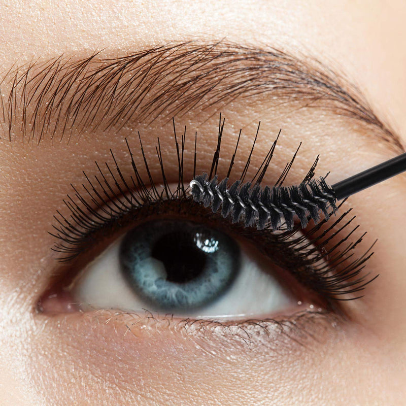 [Australia] - Tbestmax 200 Disposable Mascara Wand Eyebrow Brushes Spooly Applicator for Eyelash Extension Makeup Kits Black 