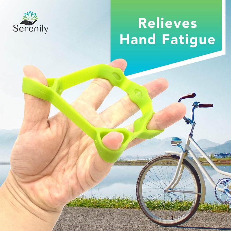 [Australia] - Serenily Hand Grip Strength Trainer - Finger Exerciser for Forearm Workout. 6 Pack Hand Grip Strengthener, Finger Stretcher for Carpal Tunnel, Arthritis, Wrist Pain, Physical Therapy & Stress Relief 