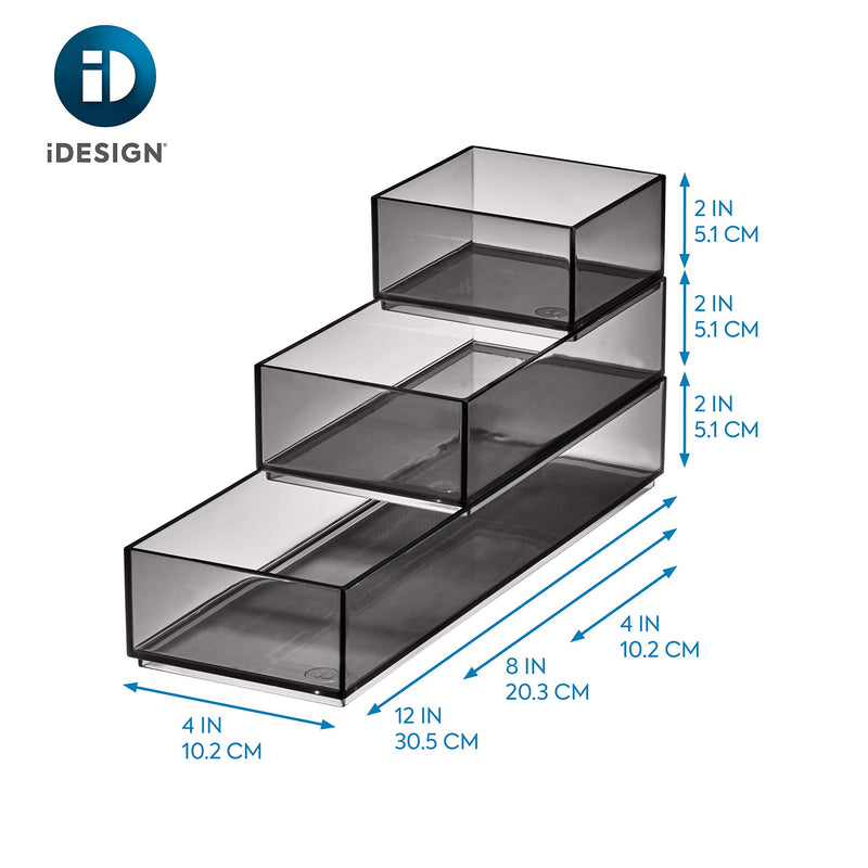 [Australia] - iDesign Signature Series by Sarah Tanno Cosmetic Organizer, 3 Piece Set Stack & Slide Organizers (Set of 3) 