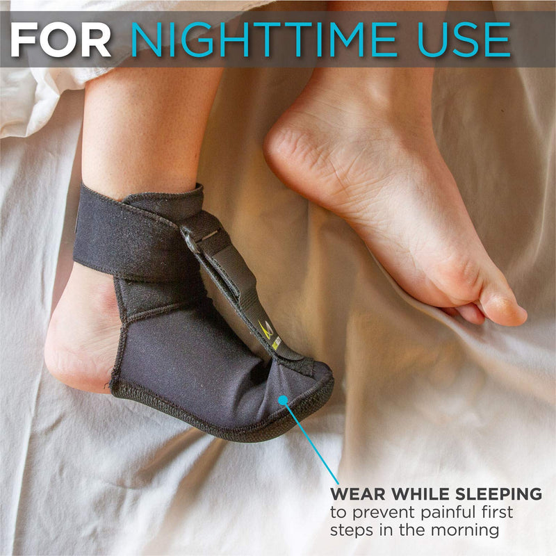 [Australia] - BraceAbility Plantar Fasciitis Night Sock | Soft Stretching Boot Splint for Sleeping, Achilles Tendonitis Foot Support Brace & Heel Pain Relief Compression Sleeve (Small) Small 