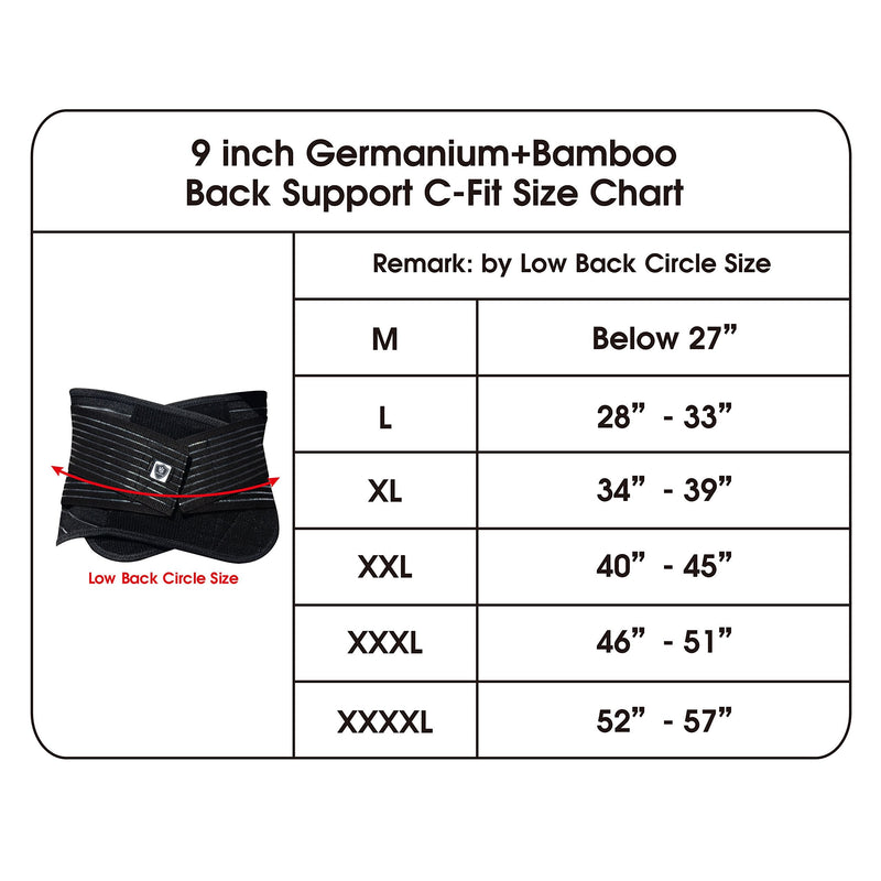 [Australia] - Vital Salveo-Adjustable Lower Back Support Back Brace Relieve Back Pain Lifting Work Scoliosis Brace Sciatica C-Fit(Large) Large 