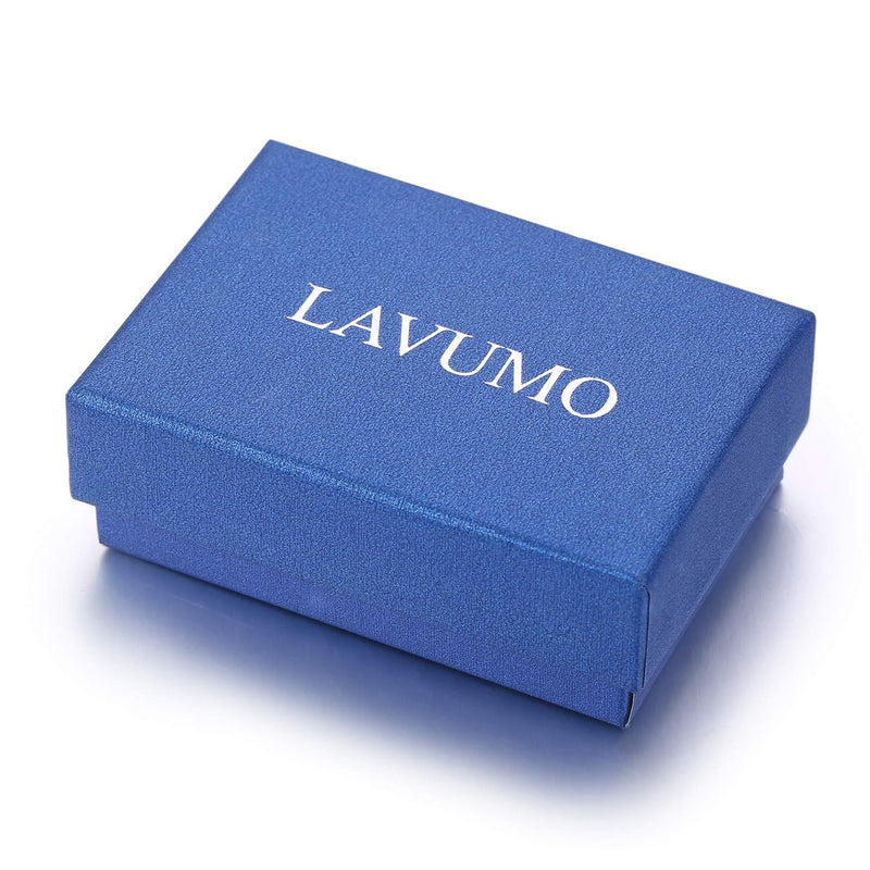 [Australia] - LAVUMO Matching Promise Rings for Couples Love You Forever Wedding Bands Sets for Him and Her Half Heart Rings Stainless Steel 6mm with Box Comfort Fit Men 10 & Women 10 