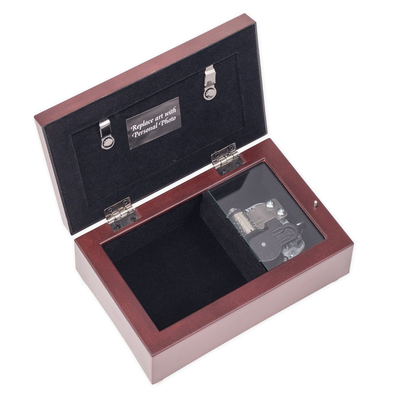 [Australia] - Cottage Garden Noble Woman Rosewood Finish Jewelry Music Box Plays Canon in D 