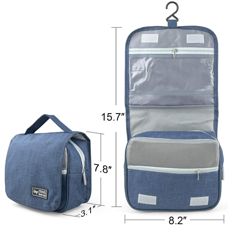 [Australia] - iLoft Travel Toiletry Bag,Portable Hanging Wash Bag,Makeup Bathroom Organizer (Navy Blue) Navy Blue 