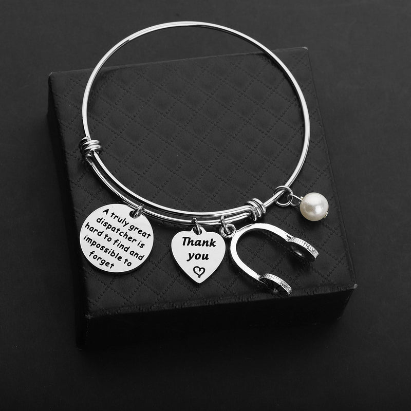 [Australia] - TIIMG Dispatcher Gift 911 Operator Gift 911 Dispatcher Retirement Gift Dispatcher Thank You Gift A Truly Great Dispatcher is Hard to Find and Impossible to Forget Bracelet dispatcher is impossible to forget 