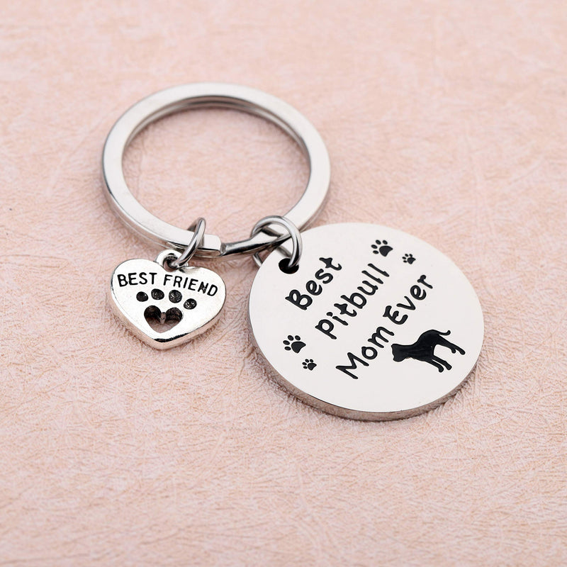 [Australia] - FUSTMW Dog Owner Gifts Best Dachshund Mom Ever Keychain Dog Lover Gifts Paw Print Jewelry Pet Owner Rescue Gift best pitbull mom 