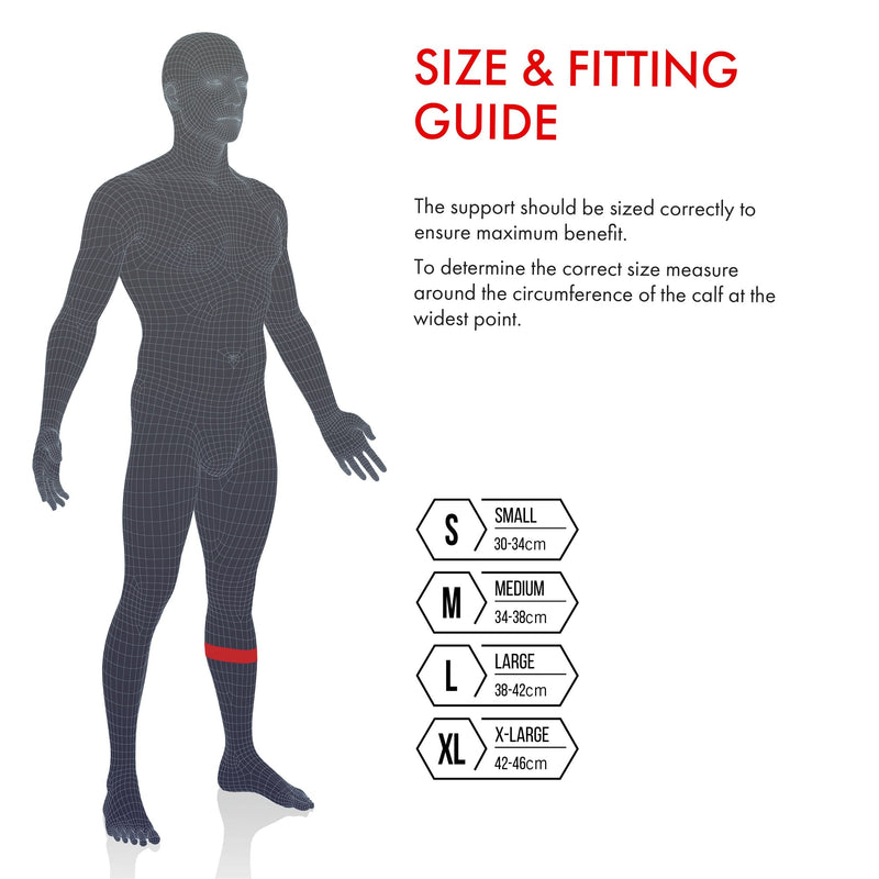 [Australia] - Vulkan Classic Calf and Shin Support, Breathable Lower Leg Brace, Athletic Compression Sleeve for Exercising and Walking, Small, 30-34 cm 