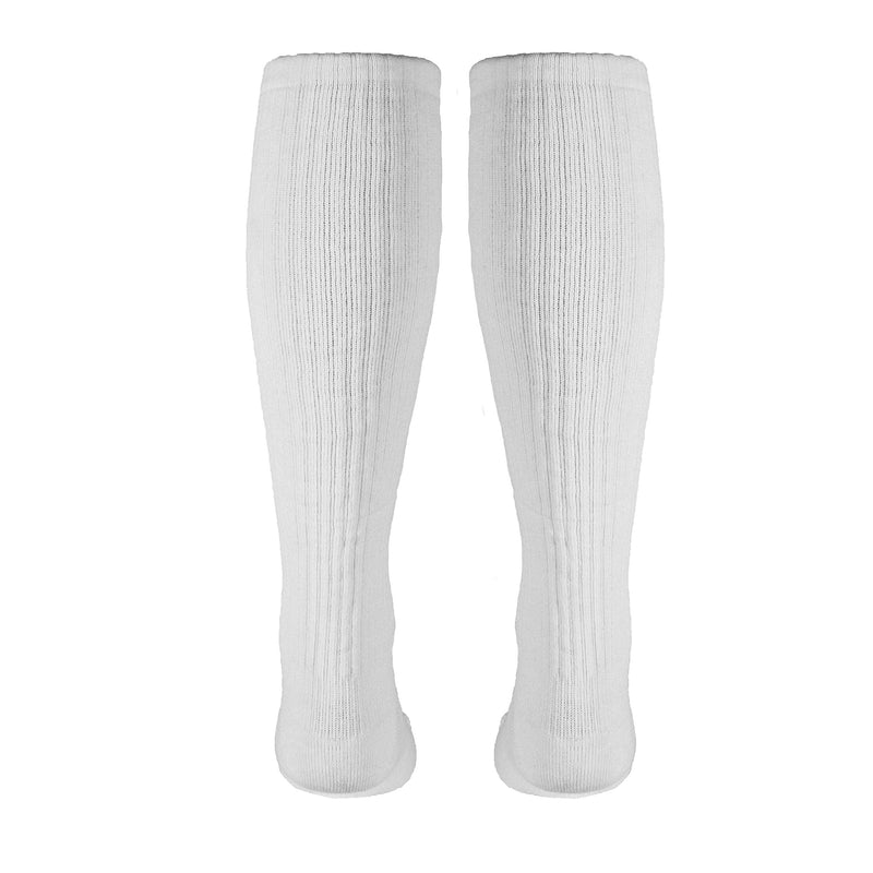 [Australia] - Truform Medical Compression Socks for Men and Women, 8-15 mmHg Knee High Over Calf Length X-Large (1 Pair) White 