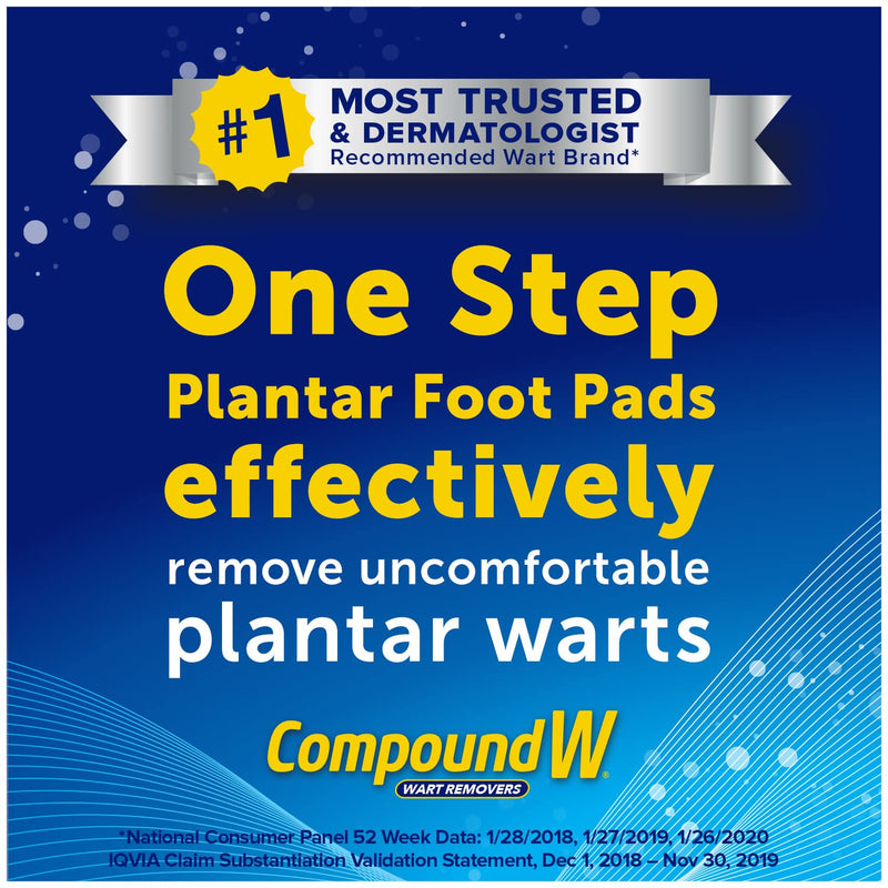 [Australia] - Compound W Maximum Strength One Step Plantar Wart Remover Foot Pads, 20 Count Plantar Wart Foot Pads 
