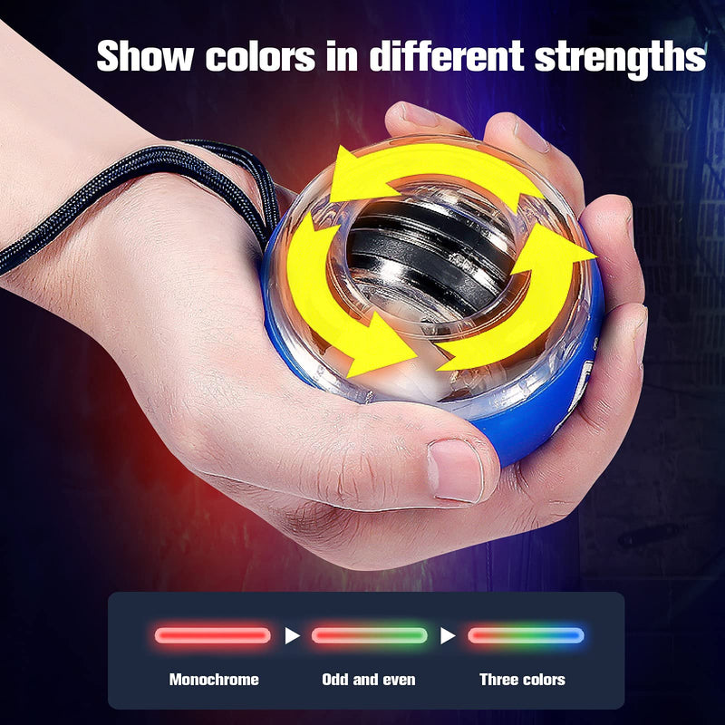 [Australia] - JIN BD Wrist Trainer Ball Auto-Start Wrist Strengthener Gyroscopic Forearm Exerciser Gyro Ball for Strengthen Arms, Fingers, Wrist Bones and Muscles BLUE 