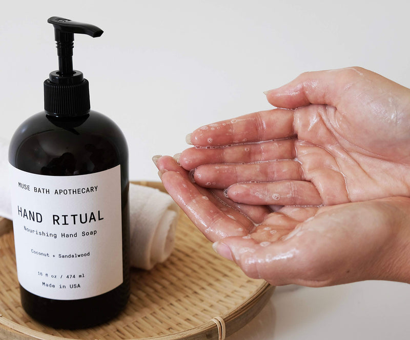 [Australia] - Muse Bath Apothecary Hand Ritual - Aromatic and Nourishing Hand Soap, 16 oz, Infused with Natural Essential Oils - Aloe + Eucalyptus + Lavender 16 Fl Oz (Pack of 1) 
