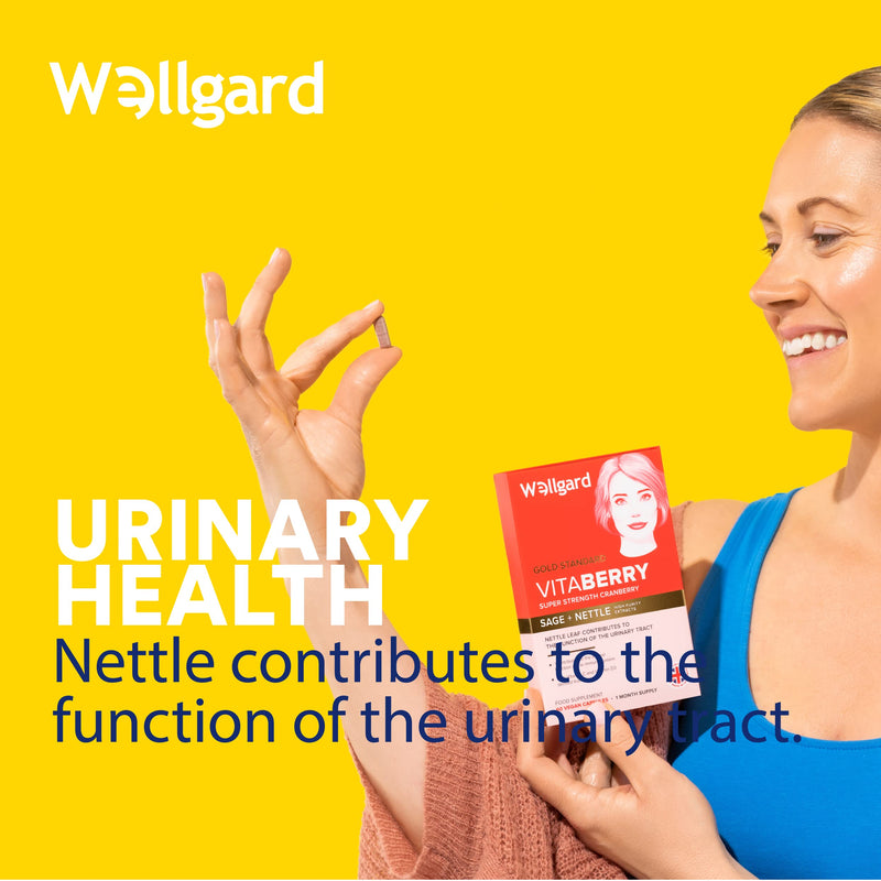 [Australia] - Vitaberry for Women's Urinary Tract by Wellgard - Proanthocyanidin-Rich Cranberry Capsules High Strength with Sage & Nettle Leaf, Vegan, Made in UK 
