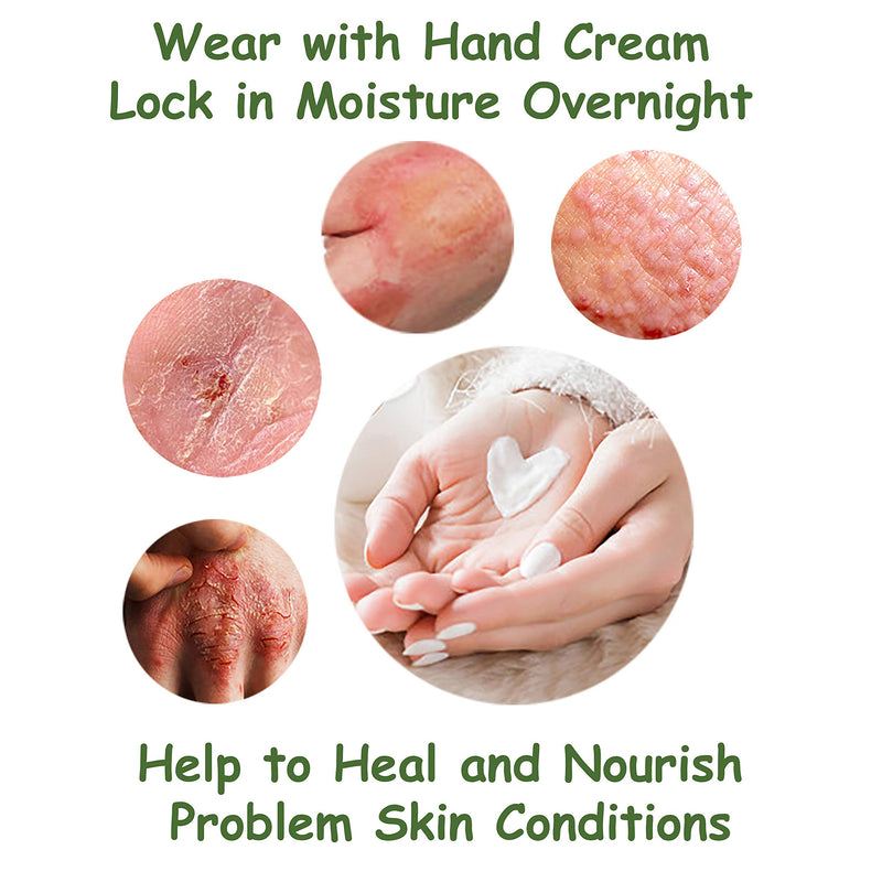 [Australia] - Bamboo Gloves for Eczema, Small/Medium, Eczema Gloves for Women and Men, Gloves for Dry Hands, Glove Liners for Sensitive Skin, Overnight Moisturizing Gloves, Skin Repair Gloves, 3 Pairs 
