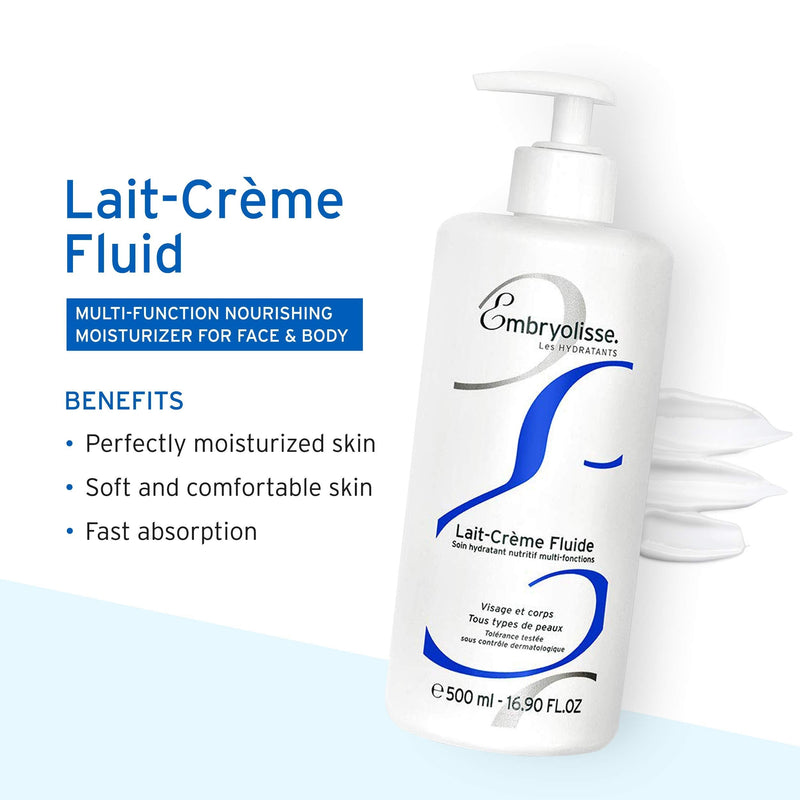 [Australia] - Embryolisse Lait-Creme Fluid Multi-Function Nourishing Moisturizer 500 ml, 3350900000134 