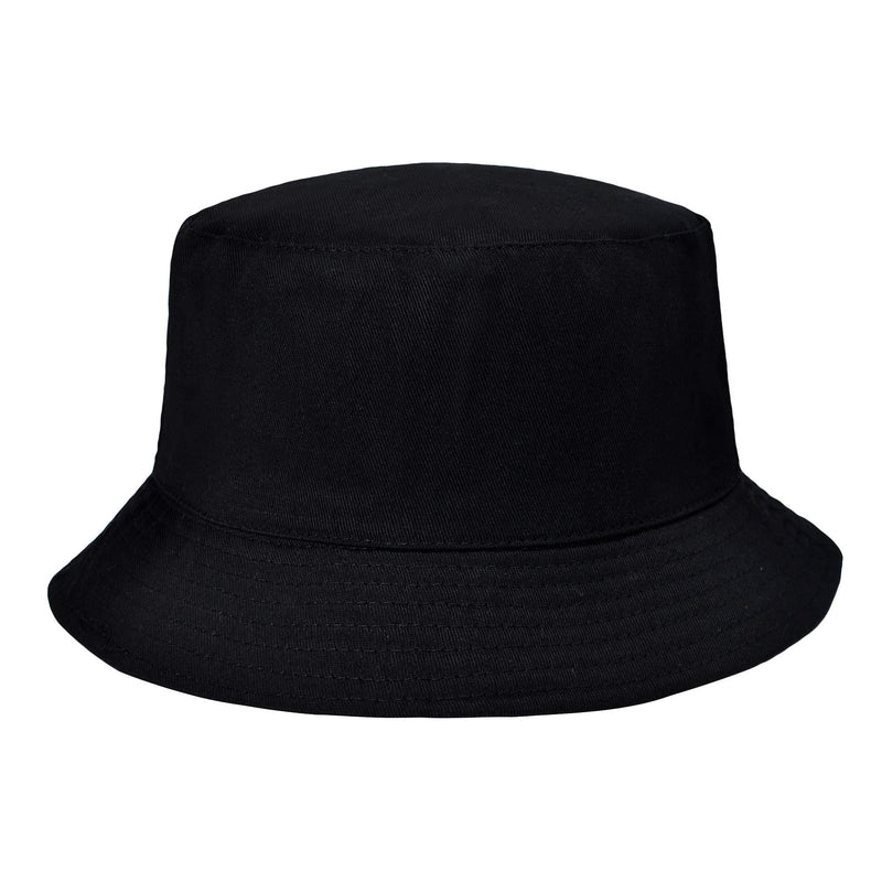 [Australia] - ZLYC Unisex Fashion Embroidered Bucket Hat Summer Short Brim for Men Women Teens Fox Black 