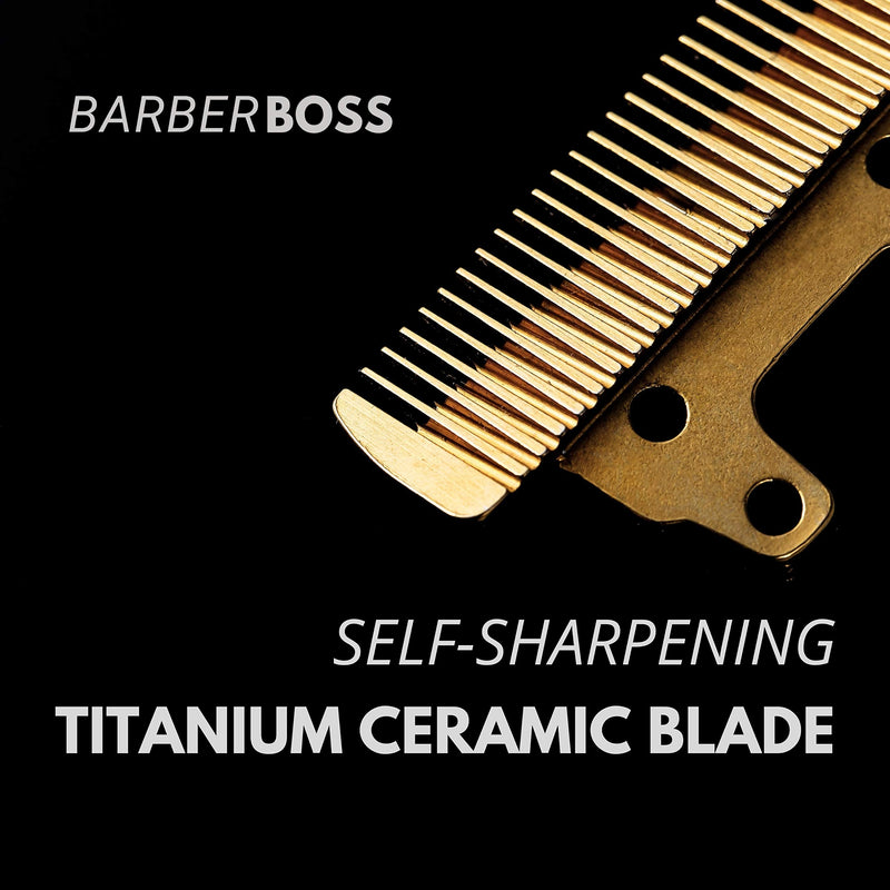 [Australia] - BarberBoss Professional Hair Clippers for Men Kids Family, Waterproof Hair Trimmer Cordless Rechargeable Led Display Three Speed Adjustment Electric Ceramic Blades Hair Clippers Beard Trimmer Cordless 