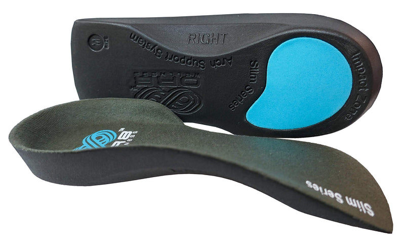 [Australia] - Plantar Fasciitis Bundle - Pair 3/4 Insoles + Pair 3/4 SLIM FIT Insoles. Orthotic Shoe Inserts for Men Women Foot Arch Support. L 9-10.5 