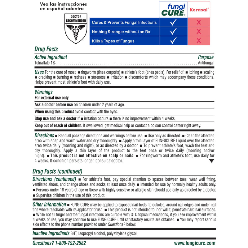 [Australia] - FUNGICURE Anti-Fungal Liquid - Kills 6 Types of Fungus - Clinically Proven - 1 fl oz 