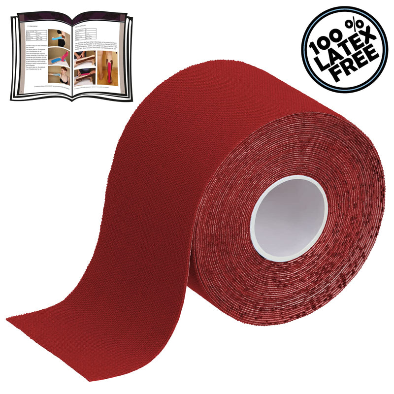 [Australia] - BB Sport 6 Rolls Kinesiology Tape Muscle Support Tape 5 m x 5 cm E-Book Application Examples Muscle Support Elastic Strapping Tape, Colour:red Red 