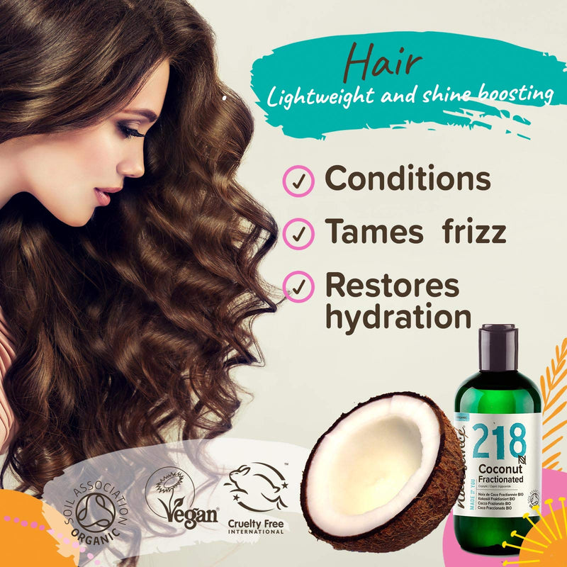 [Australia] - Naissance Organic Liquid Fractionated Coconut Oil (No. 218) 250ml - 100% Pure Natural for Skin, Hair, Lip Gloss, Beauty, Recipes, Aromatherapy, Massage - Edible MCT Oil ‚Äì Cruelty Free, Vegan 