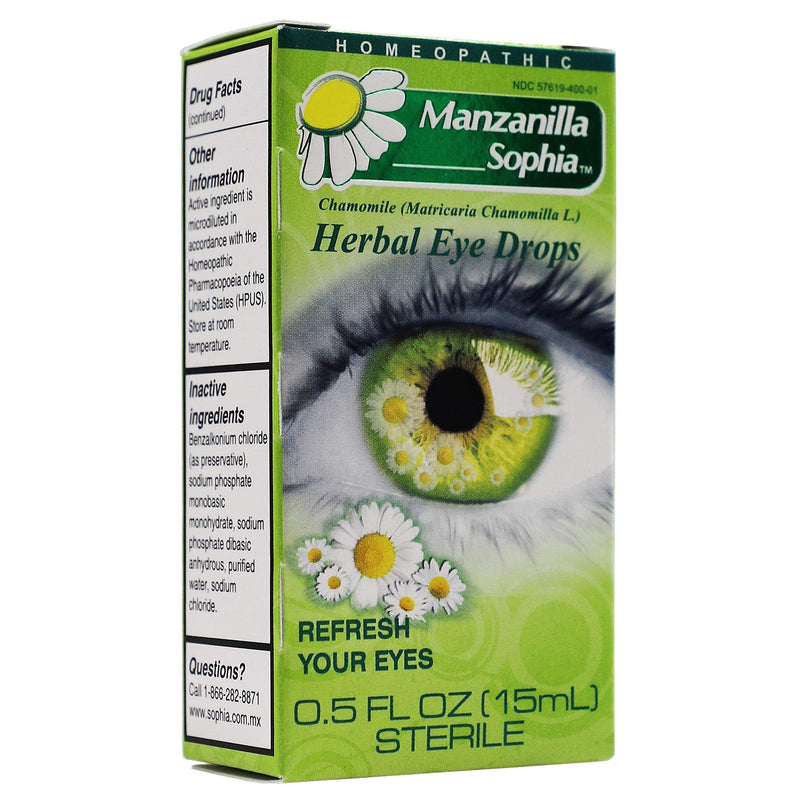 [Australia] - Manzanilla Sophia Moisturizing Herbal Eye Drops, Hydrating Relief to Moisturize and Soothe Irritated Dry Eye; 0.50 Fl Oz Bottle 