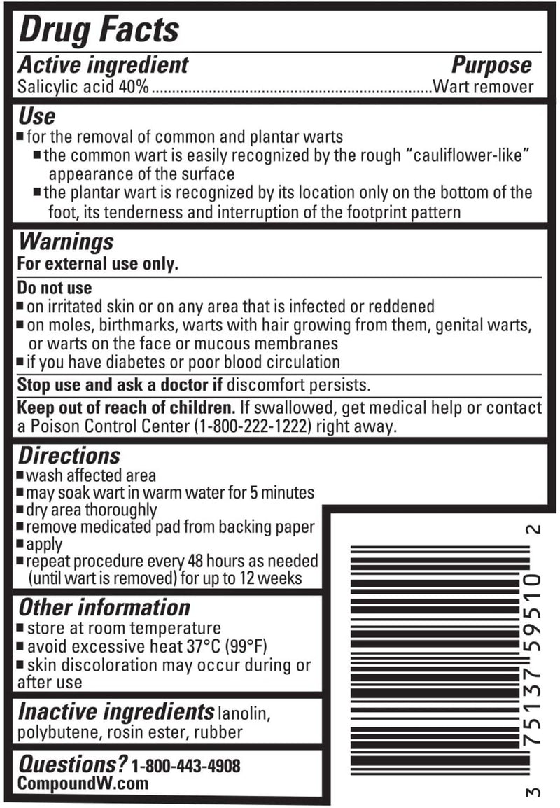 [Australia] - Compound W Wart Remover Maximum Strength One Step Pads, 14 Medicated Pads 