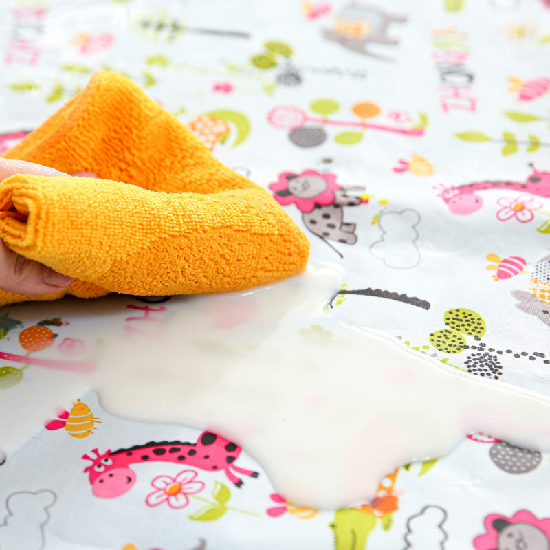 [Australia] - Winthome Highchair Splash Mat for Baby, Waterproof and Non-Slip Weaning Messy Splat Mat (Animal, 110x110cm) Animal 110 x 110 cm 