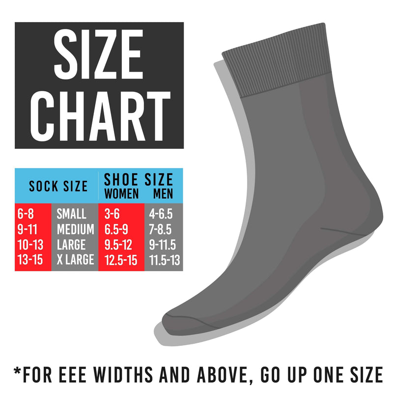[Australia] - Diabetic Socks for Men - Crew Socks by Physicians' Choice Diabetic Socks - 12-Pack 13-15 White 