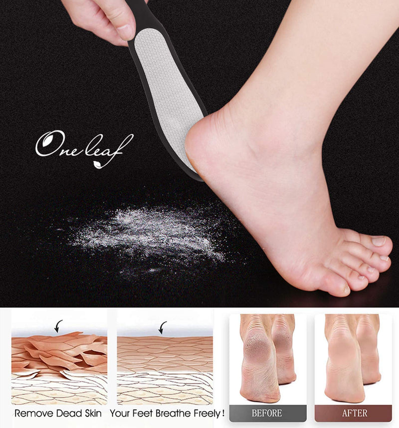 [Australia] - Oneleaf 2PCS Professional Pedicure Rasp Foot File Cracked Skin Corns Callus Remover for Extra Smooth and Beauty Foot 