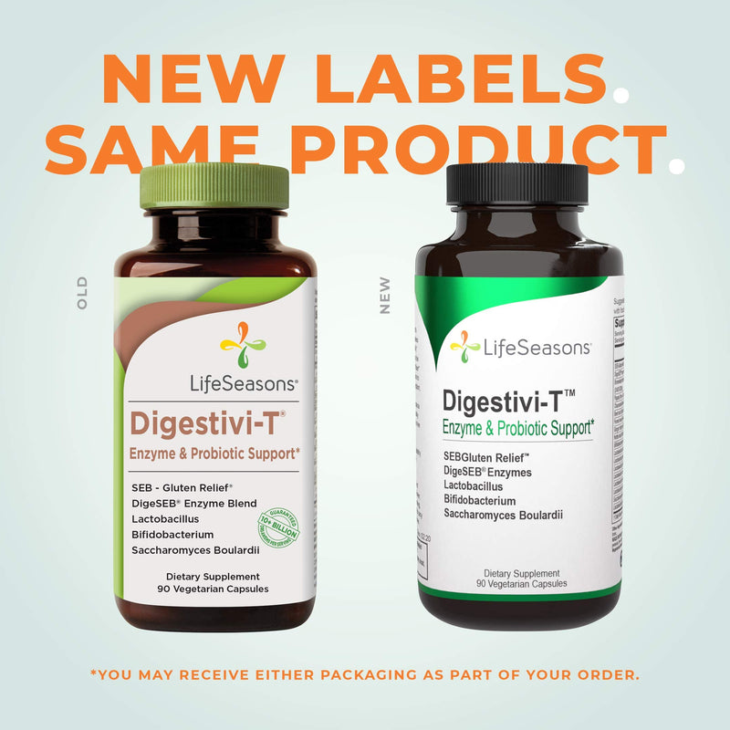 [Australia] - LifeSeasons - Digestivi-T - Digestive Enzyme and Probiotic Supplement - Combats Malabsorption - Bloating Relief - Supports Healthy Dietary Changes - Contains Bifidobacterium - 90 Capsules 90 Count (Pack of 1) 