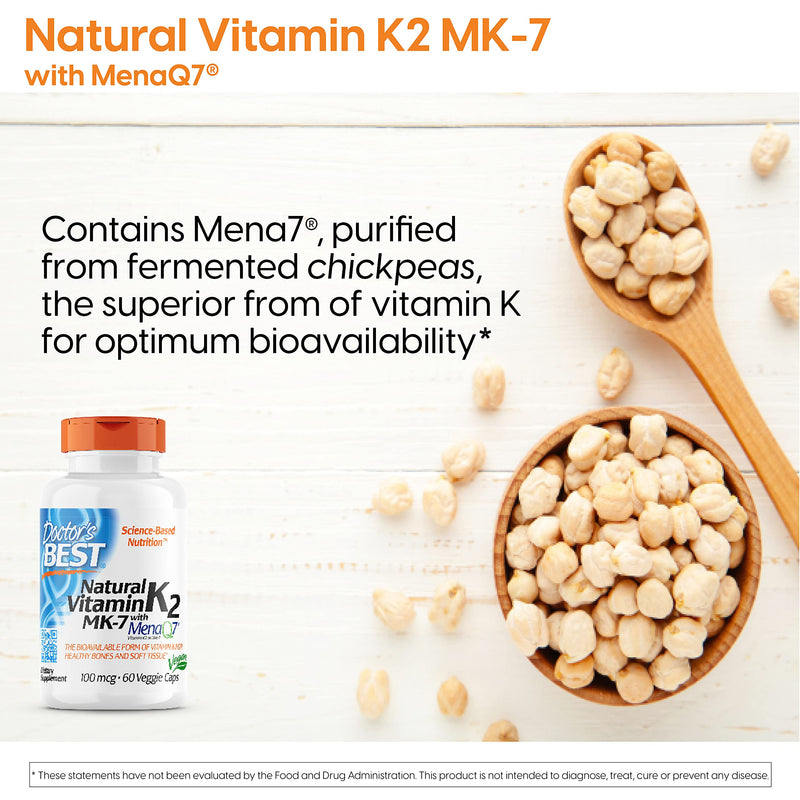 [Australia] - Doctor's Best Natural Vitamin K2 Mk-7 with MenaQ7, 60 Count 