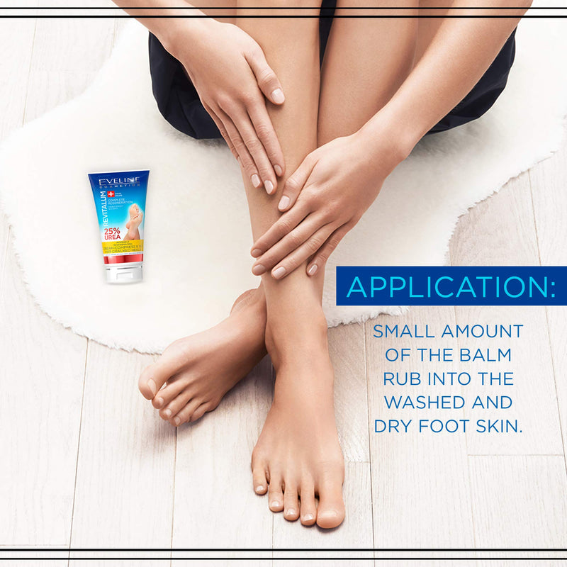 [Australia] - Eveline Cosmetics Revitalum Cream-compress for Cracked Heels 8 in 1 | 75 ML | Moisturising Foot Cream for Cracked Heels Treatment | 25% UREA | Fast-absorbing Formula | Refreshing Mint Extract 
