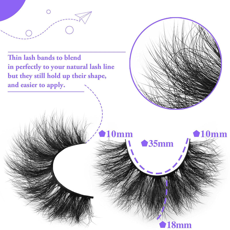 [Australia] - JIMIRE False Eyelashes Fluttery Faux Mink Lashes Pack Fluffy Crisscross Volume Lashes for Baby-doll Look 