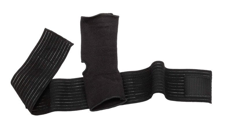 [Australia] - Blue Jay An Elite Healthcare Brand Adjustable Ankle Wrap, Black, Medium Ankle Support Brace for Injury Recovery - Elastic Ankle Support Brace 