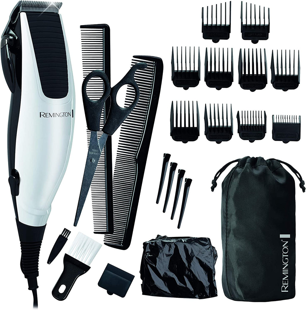 [Australia] - Remington HC5855 Virtually Indestructible Haircut Kit & Beard Trimmer, Hair Clippers for Men (15 pieces) 