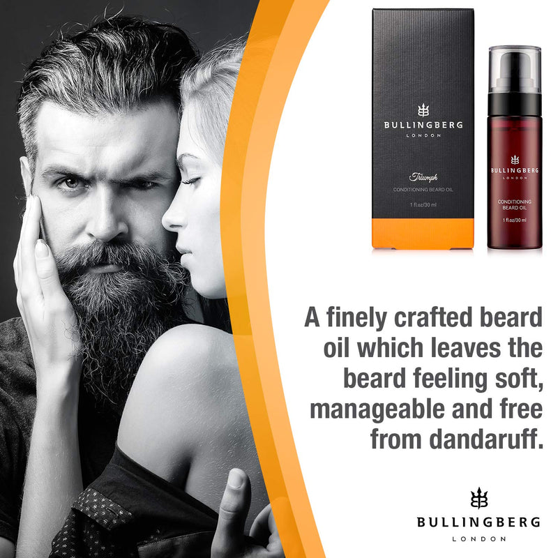 [Australia] - Triumph Beard Oils 30ml by Bullingberg - Award-winning Beard Oil For Men, Fragrance Notes Include Bergamot, Neroli Blossoms, Lavender Sprigs, Lemon and Mandarin Zest, Made in UK 