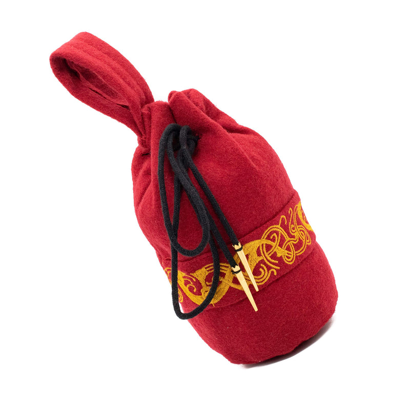 [Australia] - Mythrojan Drawstring Belt Pouch Renaissance Costume Accessories Jewelry Pouch Red 