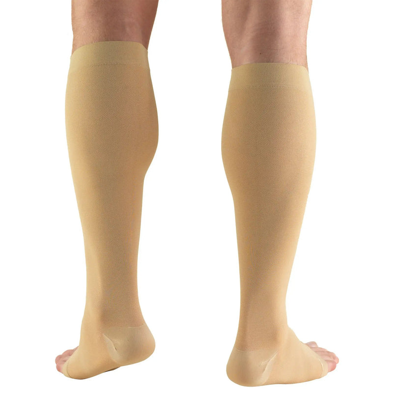 [Australia] - Truform 15-20 mmHg Compression Stockings for Men and Women, Knee High Length, Open Toe, Beige, X-Large X-Large (1 Pair) 