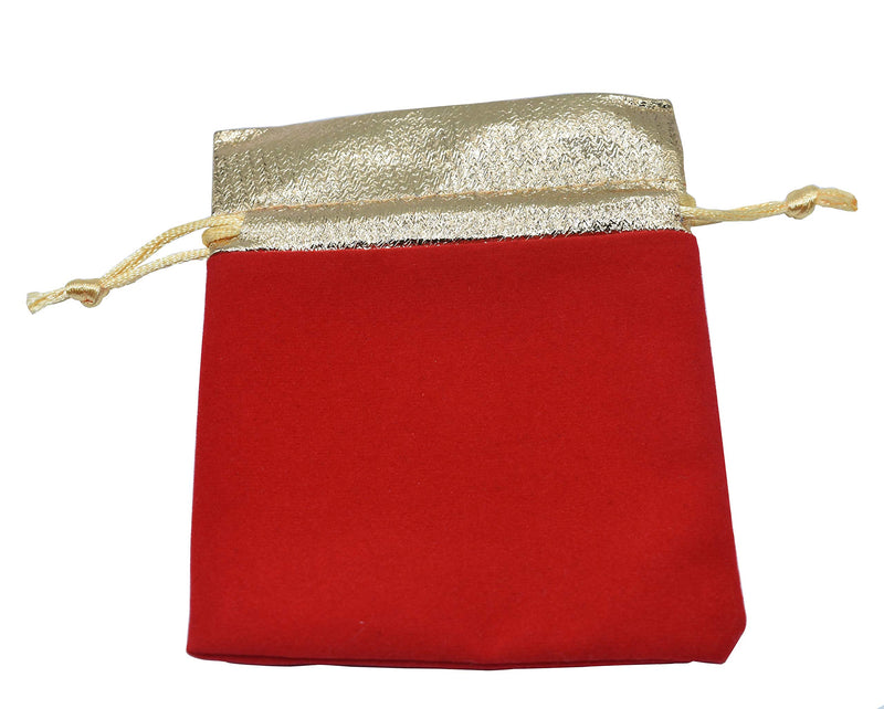 [Australia] - KAOYOO 50pcs 2.8"x3.5"/7cmx9cm Drawstring Velvet Gift Bags for Wedding,Birthdays,Christmas, Jewelry Packing Red1 2.8"x3.5"-GD 